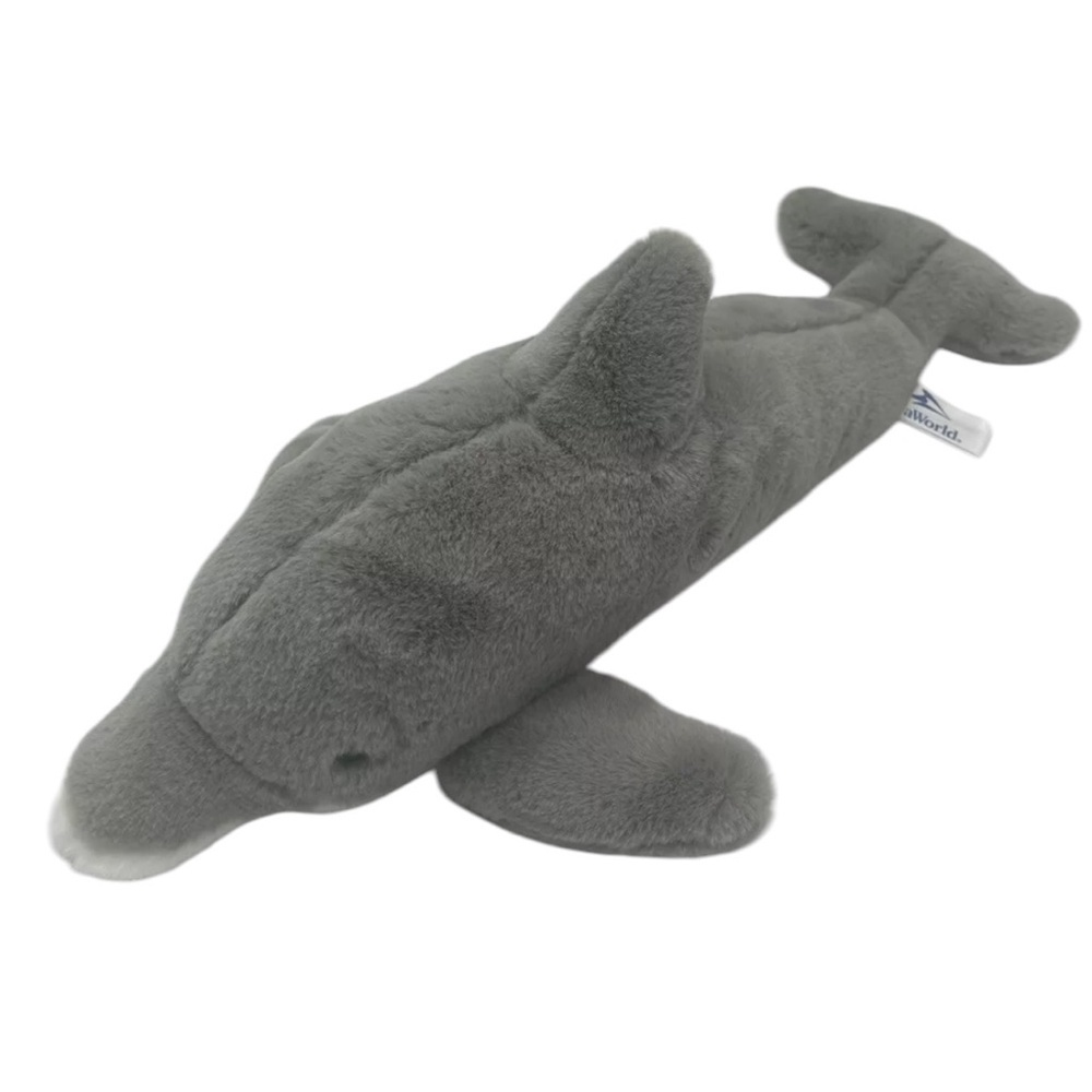 Sea World Dolphin Plush Doll Stuffed animal gray 16”